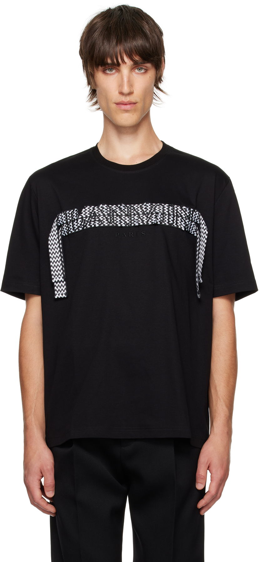 Тениска LANVIN Lace T-shirt Черно | RM-TS0010-J198-H24