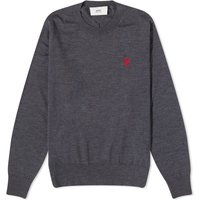 Пуловер AMI Small A Heart Crewneck Сиво | HKS111-KN0025-055, 1
