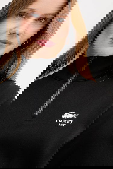 Суитчър Lacoste Cotton Half-Zip Sweatshirt with Paris Logo Print Черно | SH2735, 8