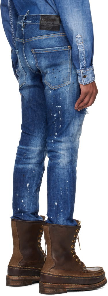 Дънки DSQUARED2 Dsquared2 Cool Guy Ripped Wash Jeans Синьо | S74LB1635_S30872, 2
