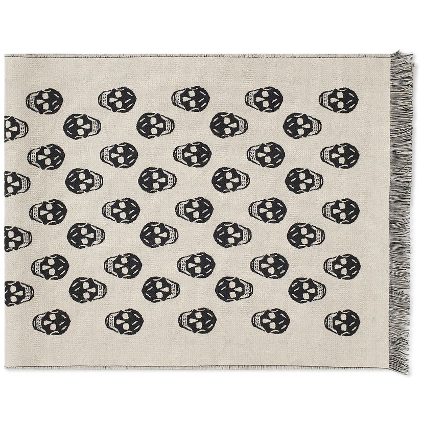 Шал Alexander McQueen Reversible Skull Scarf Бежово | 6244254226Q-9960