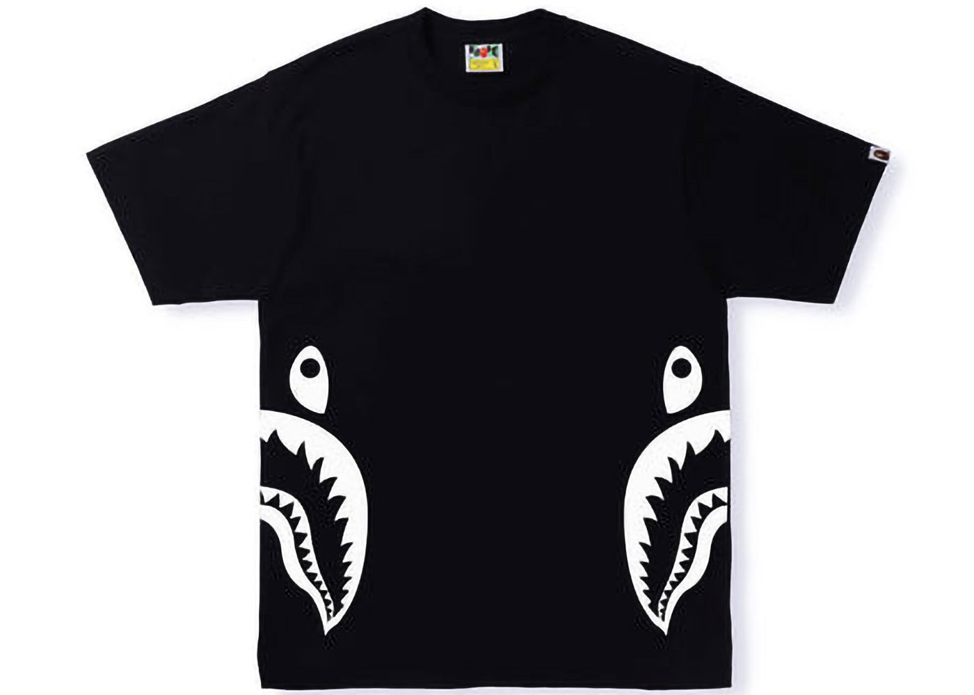 Тениска BAPE Bicolor Side Shark Tee Черно | 1I30-110-027, 0
