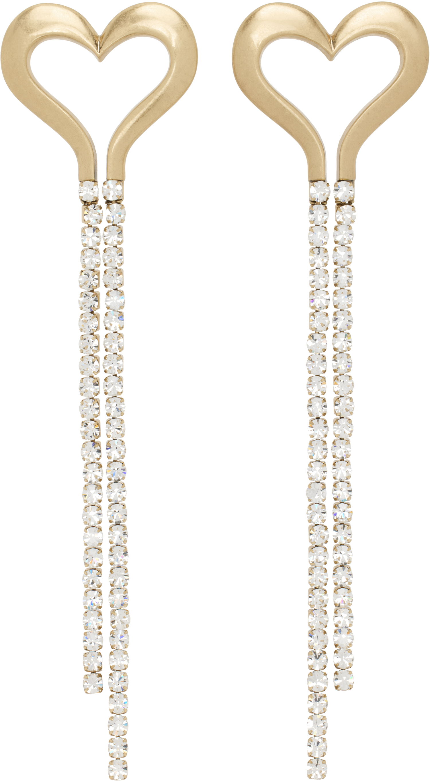 Обеци Area Crystal Heart Fringe Earrings Металик | PF24AWJW0017OT01, 0