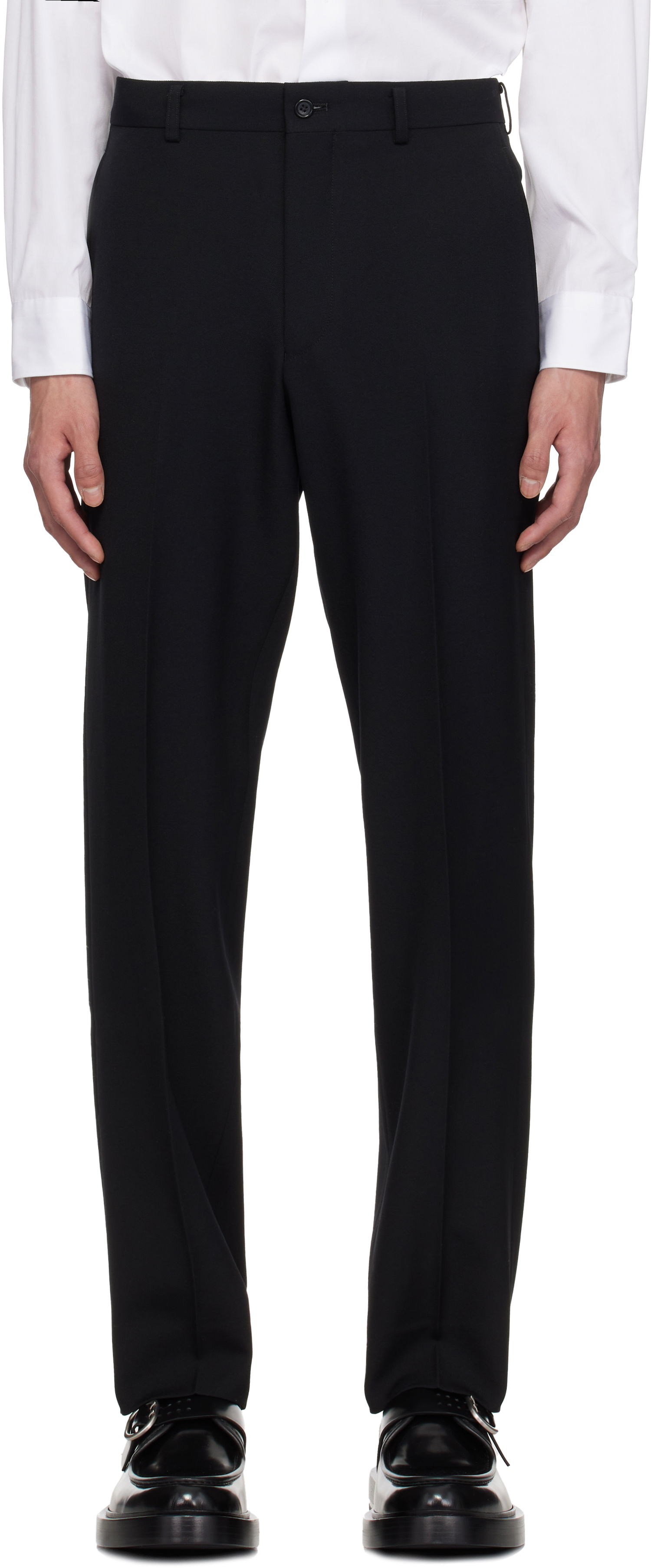 Панталони Comme des Garçons Homme Deux Wool Gabardine Trousers Черно | DO-P046-051, 0