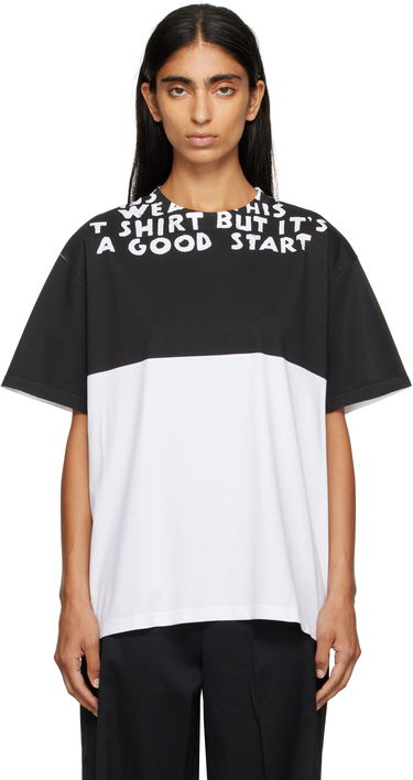 Тениска Maison Margiela MM6 Maison Margiela Two-Tone T-Shirt Черно | SH2GC0033 M20048, 0