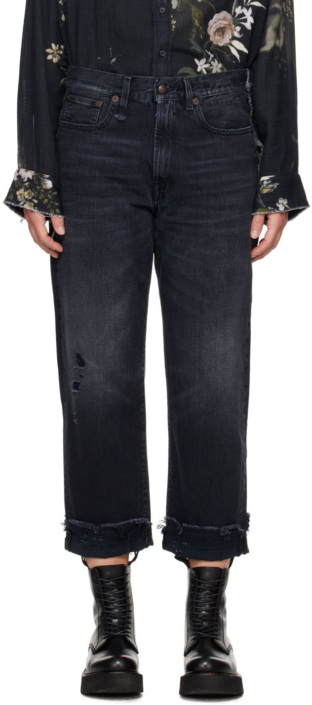 Дънки R13 R13 Mid-Rise Straight Boyfriend Jeans Черно | R13W5083-394A, 0
