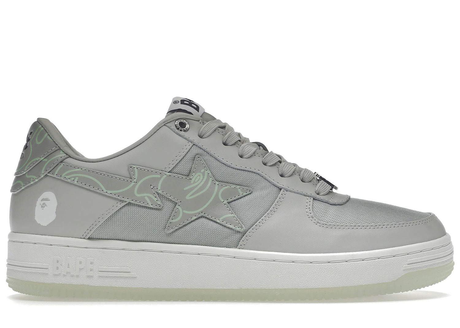 Кецове и обувки BAPE Bape Sta "Text Code Camo Grey" Сиво | 1I20191007-GRY, 0