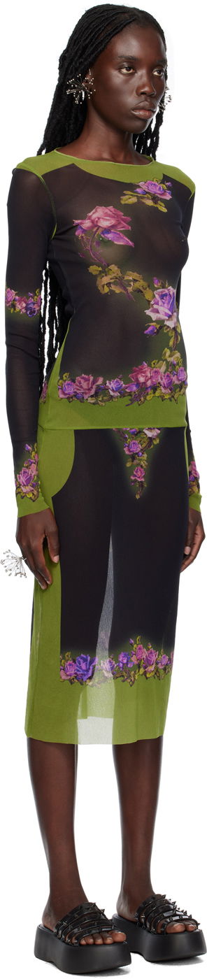 Pокля Jean Paul Gaultier 'The Fleurs Petit Grand' Midi Dress Многоцветен | 23/12-F- RO045-T525-4000, 1