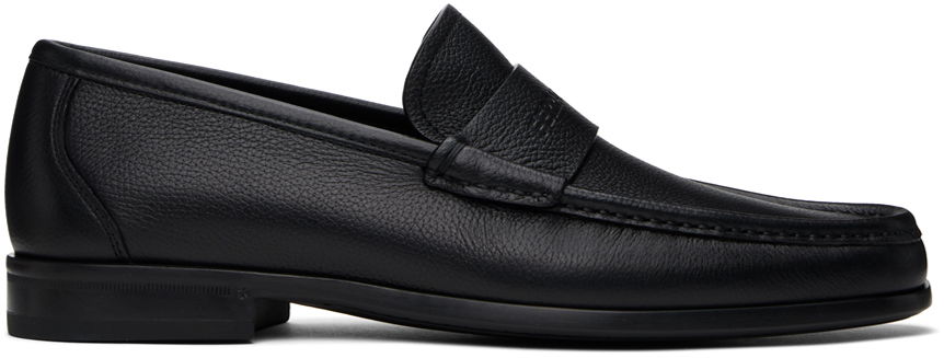 Кецове и обувки FERRAGAMO Signature Leather Loafers Черно | 768164, 0
