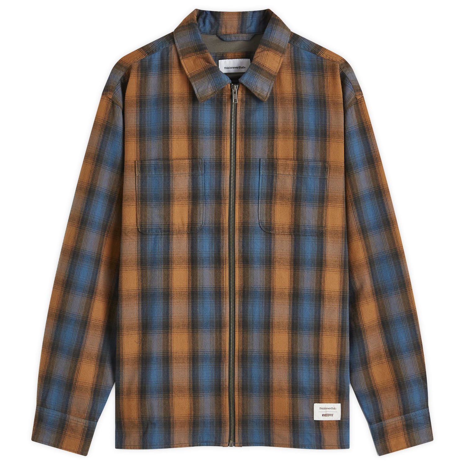 Риза thisisneverthat Windstopper Shaggy Check Shirt Синьо | GT243GSHTL01-BLU, 0