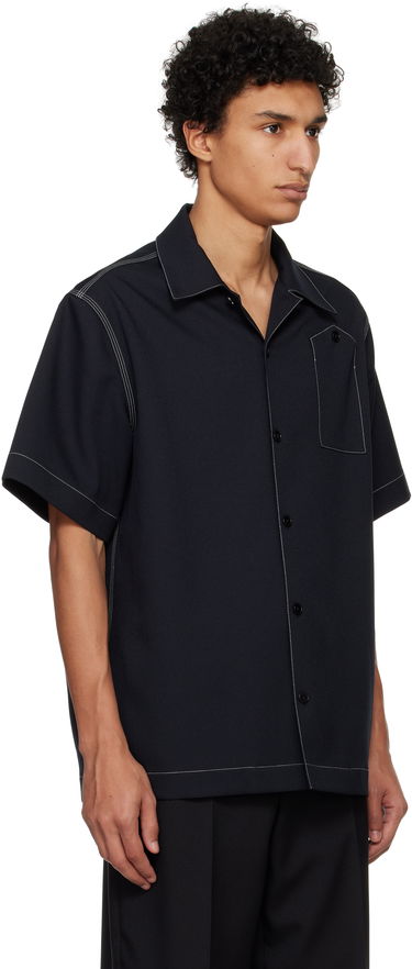 Риза Jil Sander Jil Sander Twill Camp Collar Shirt Черно | J22DL0307_J70001, 1