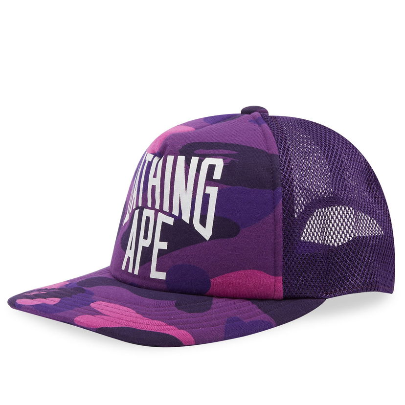 Шапка с козирка BAPE A Bathing Ape Colour Camo NYC Logo Mesh Cap Лилаво | 001CPK301005M-PPL