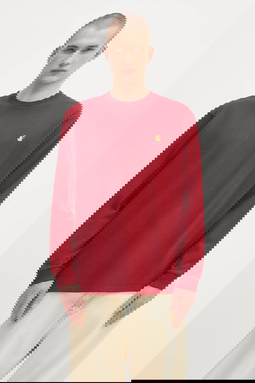 Тениска Carhartt WIP L/S Chase Long Sleeve T-Shirt Червено | I026392.30QXX, 0