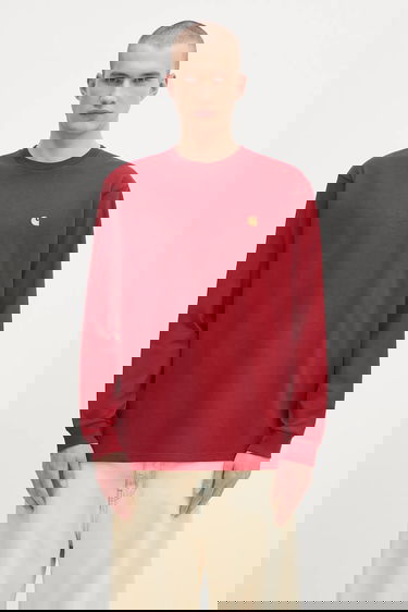 Тениска Carhartt WIP L/S Chase Long Sleeve T-Shirt Червено | I026392.30QXX, 0