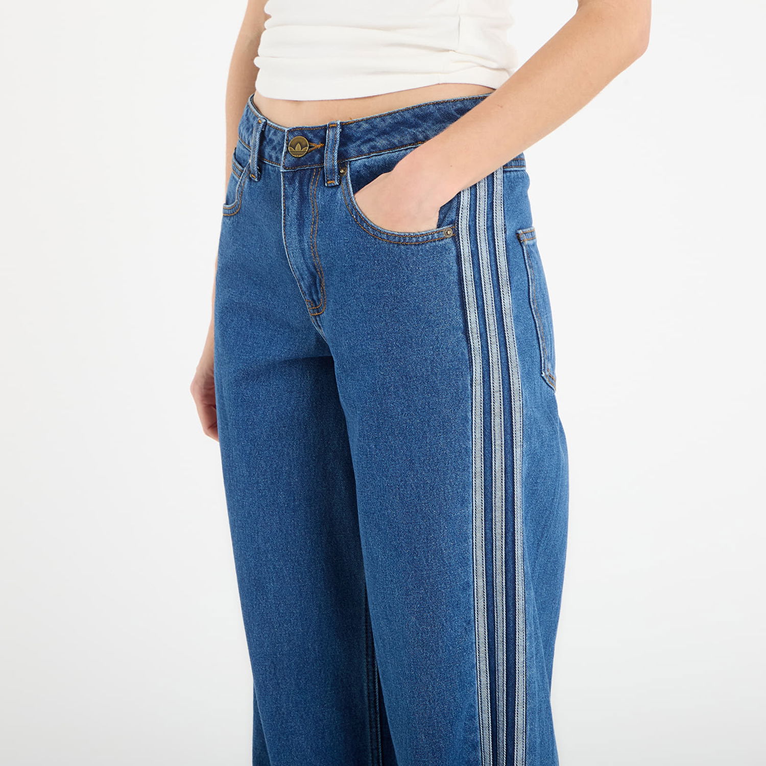 Спортни панталони adidas Originals Firebird Track Pants Denim Синьо | KD2935, 1