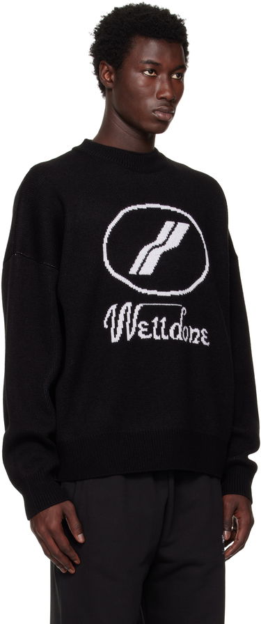 Пуловер We11done Designer Logo Jacquard Sweater Черно | WD-KO8-20-507-U-BK, 4
