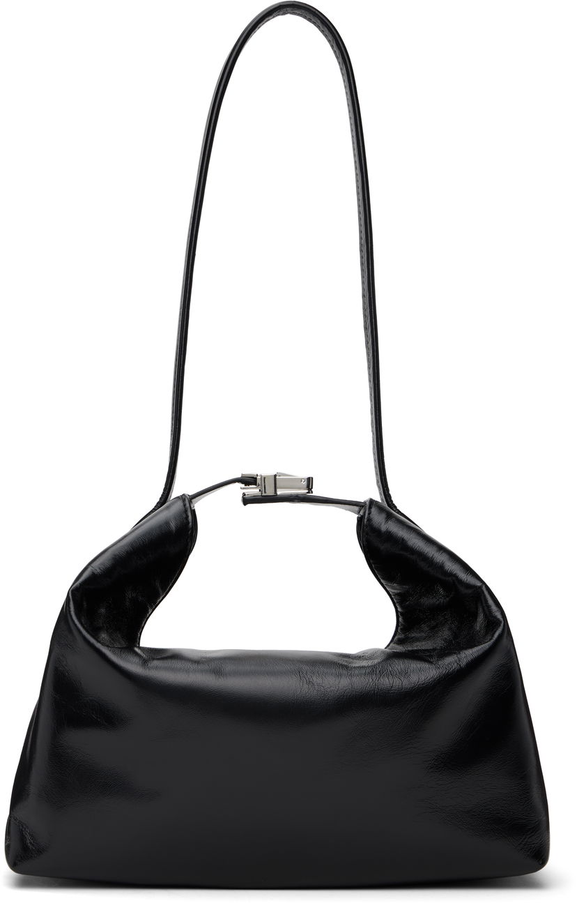 Дамска чанта BY FAR Bea Creased Leather Shoulder Bag Черно | MWBSB052LL002BK001PL