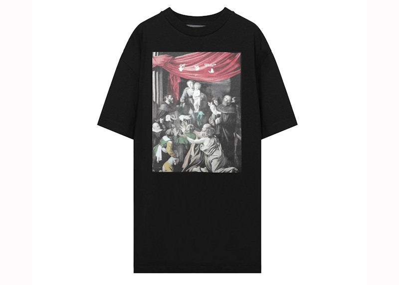 Тениска Off-White Caravaggio Painting T-shirt Black Черно | OMAA027E20JER0081010