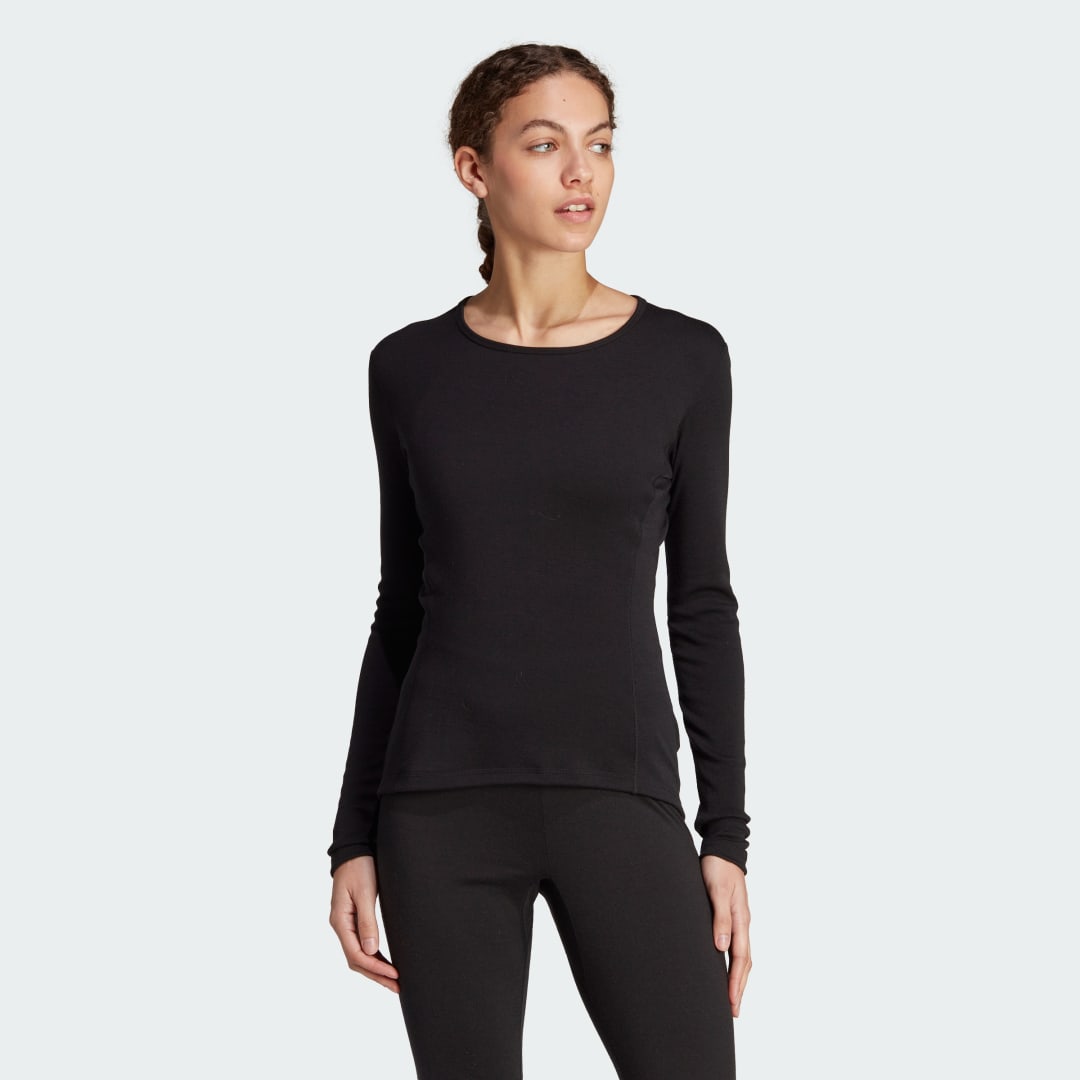 Тениска adidas Originals Xperior Merino 260 Baselayer Top Черно | HZ8545, 0