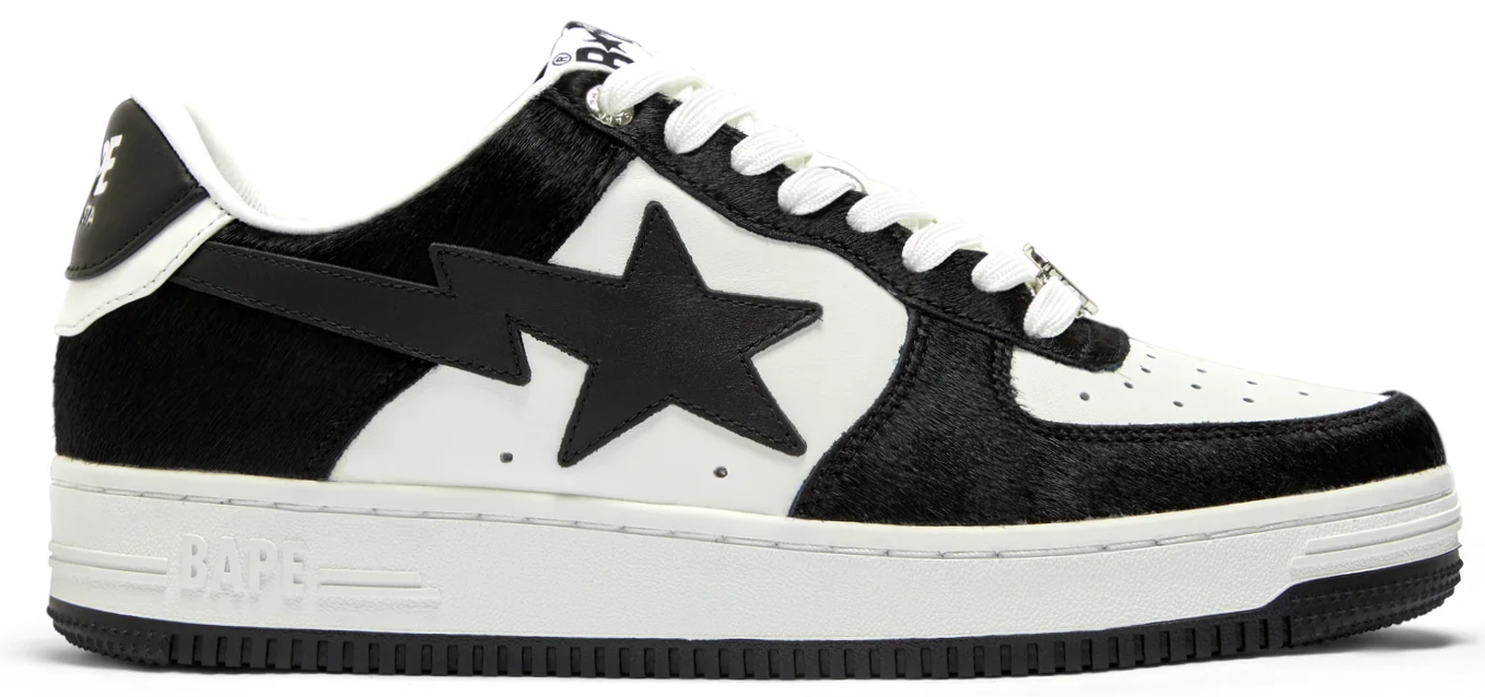 Кецове и обувки BAPE Sta M1 Fur "Black White" Черно | 0ZXSHM191050L, 0
