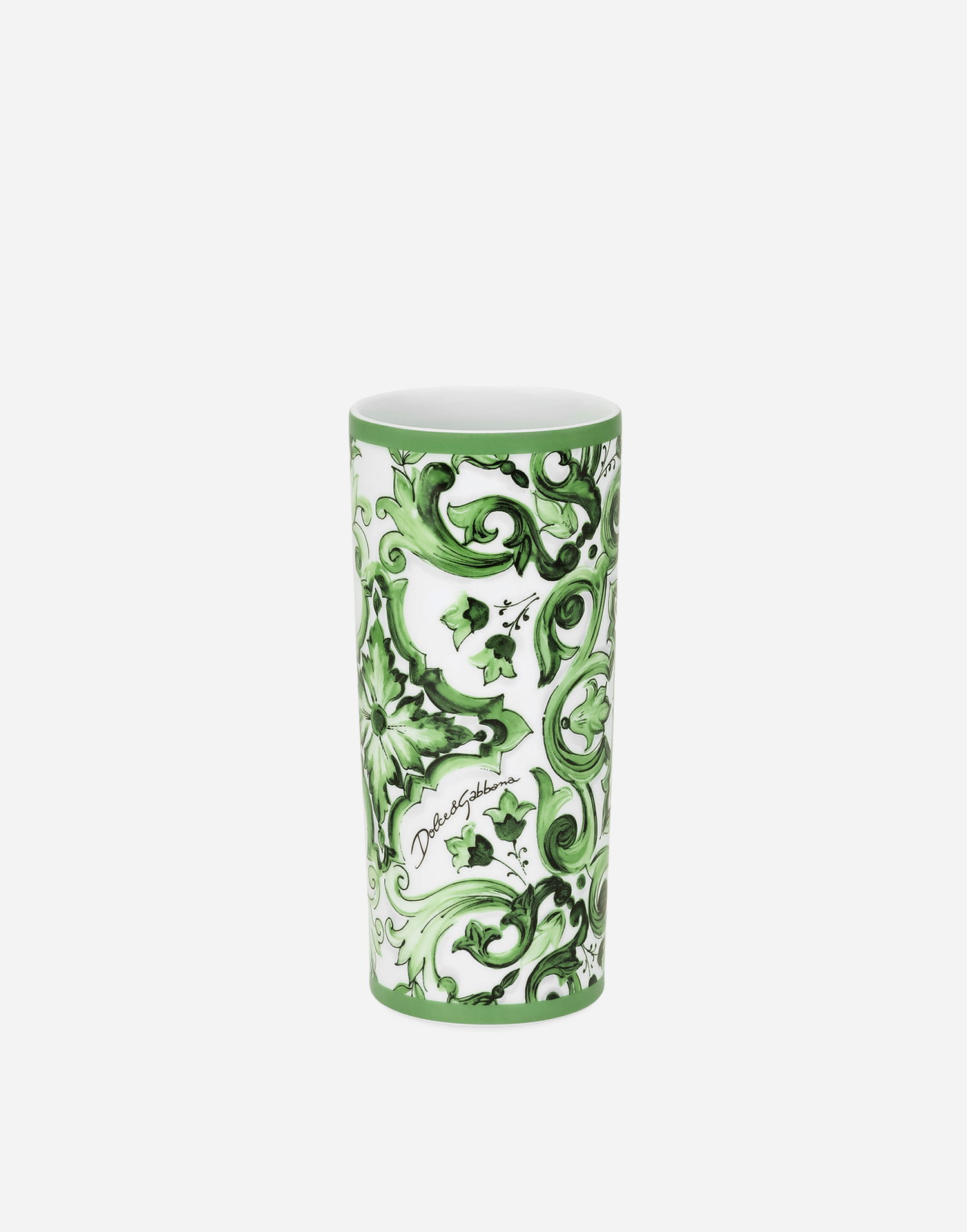 Домашен декор Dolce & Gabbana Ornate Pattern Cylindrical Porcelain Vase Многоцветен | TCC196TCAMZUV011, 1