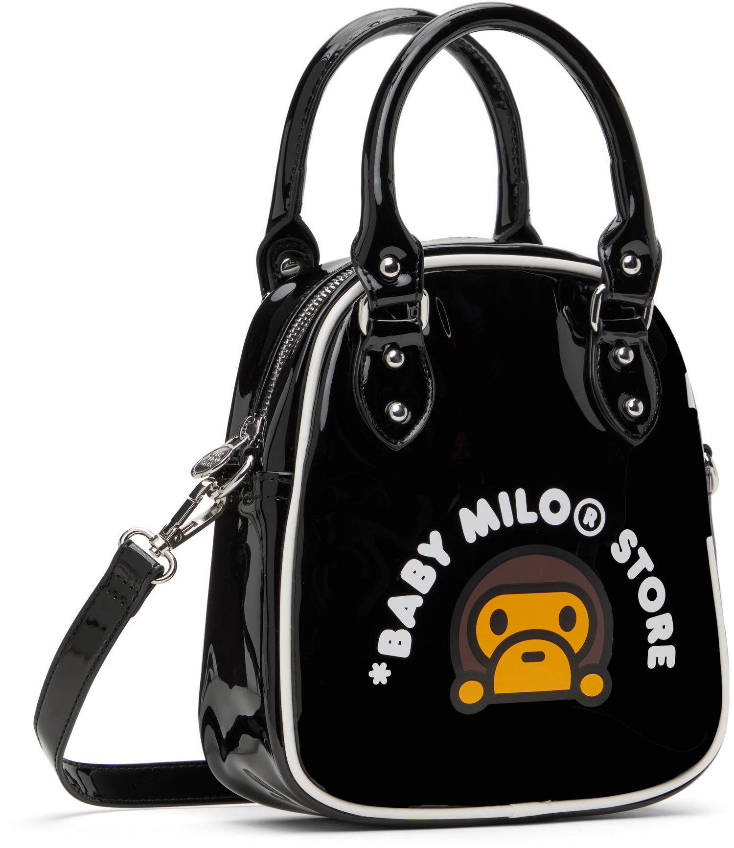 Дамска чанта BAPE Black Patent Bowling Bag Черно | 0MXBGW4326XXN, 1