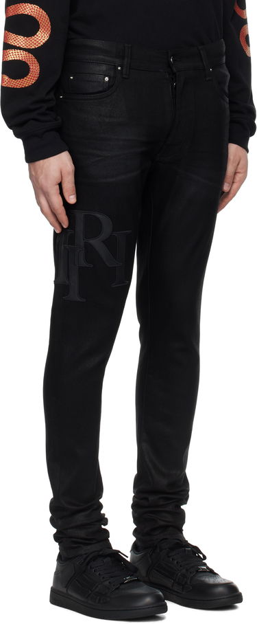Дънки AMIRI Amiri Skinny Jeans With Staggered Logo Черно | AMDNSY1140, 1