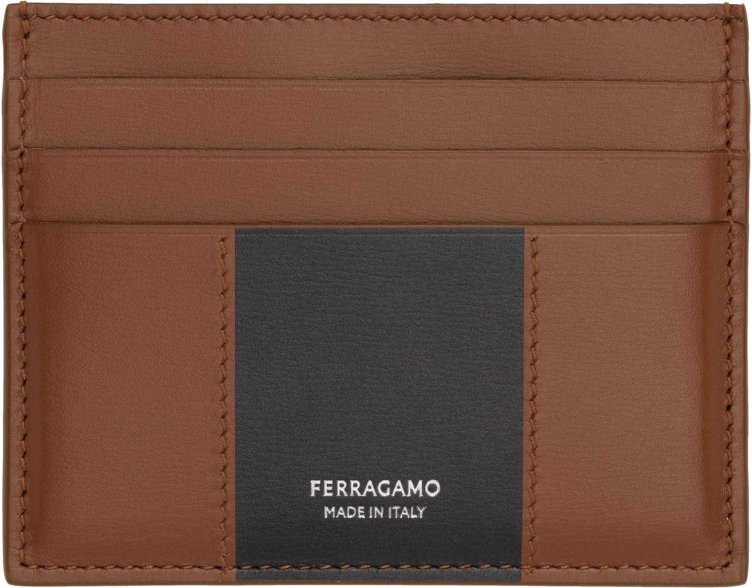 Портфейл FERRAGAMO Card Holder Bicolor Кафяво | 775990, 0