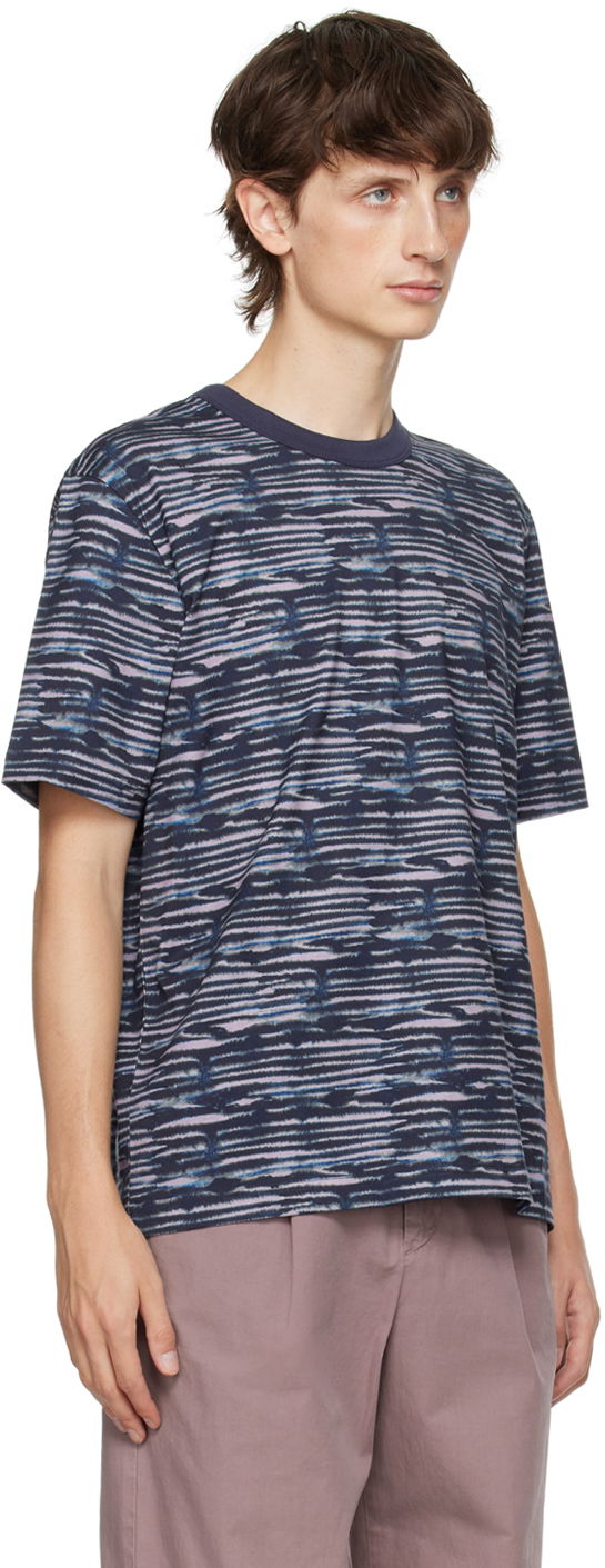 Тениска Paul Smith PS Paul Smith Tie-Dye Stripe T-Shirt Тъмно синьо | M2R-220X-L21854, 1
