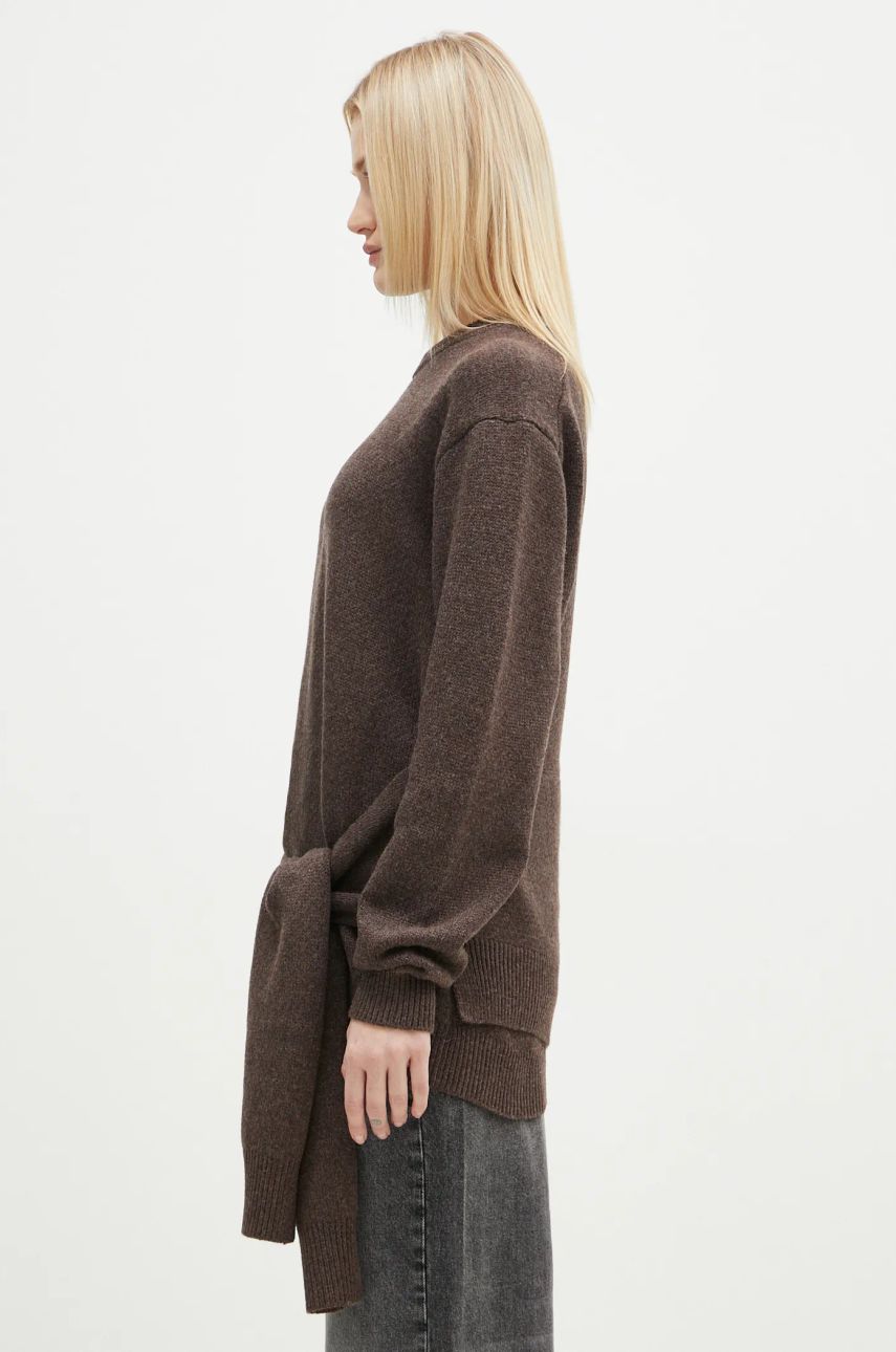 Пуловер JW Anderson JW Anderson Draped Tie Front Jumper Кафяво | KW1263.YN0384.958, 1