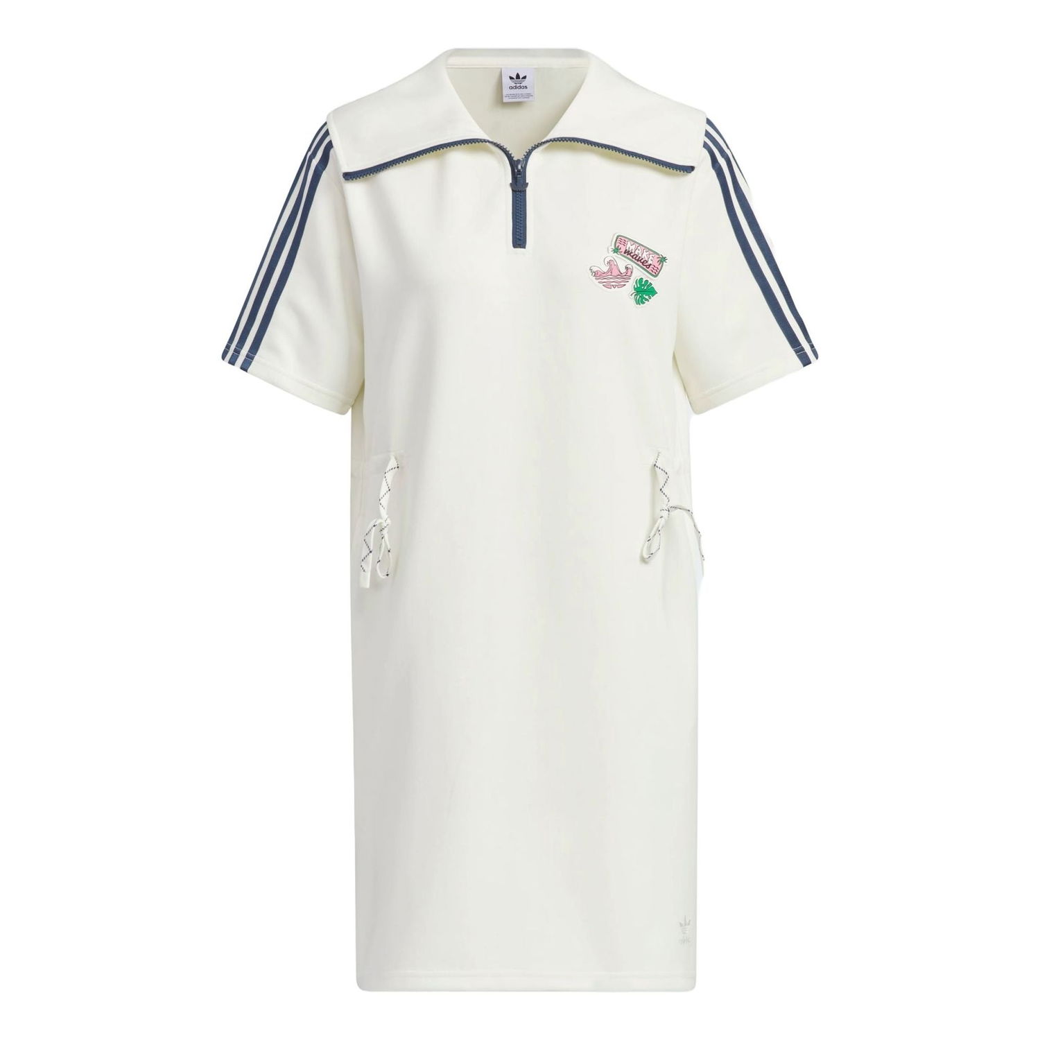 Pокля adidas Originals Summer Holiday Play Knit Dress Бяло | IW6304, 0