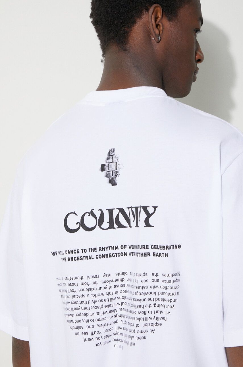 Тениска Marcelo Burlon County Manifesto T-Shirt With Print Бяло | CMAA054S24JER0080110, 0