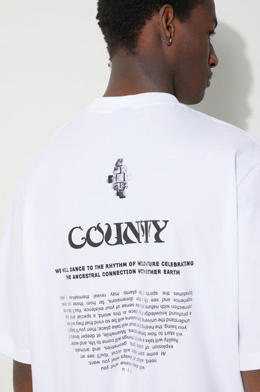 Тениска Marcelo Burlon County Manifesto T-Shirt With Print Бяло | CMAA054S24JER0080110, 0