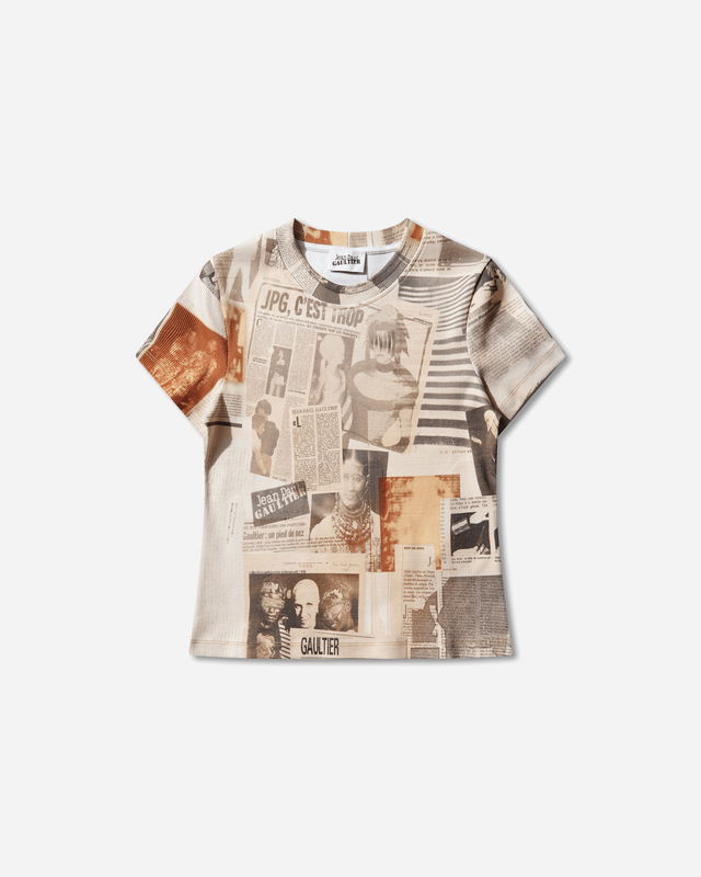 Jean Paul Gaultier Ribbed Cotton Journal T-Shirt