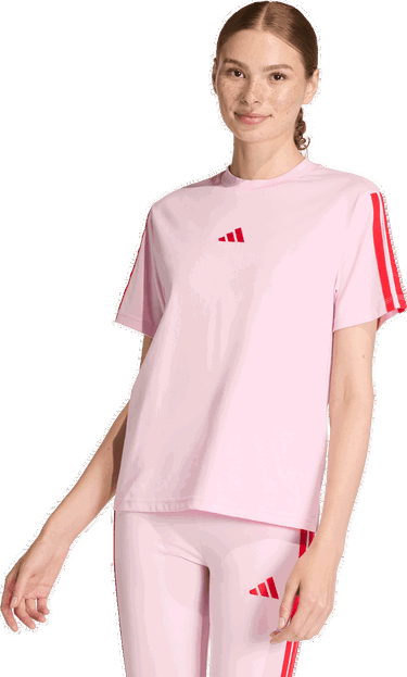 Тениска adidas Originals Short Sleeve T-Shirt Essentials 3 Stripes Розово | kc5199, 1