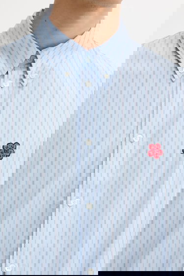 Риза KENZO Kenzo Relaxed Fit Striped Shirt Синьо | FF65CH4109LD, 4