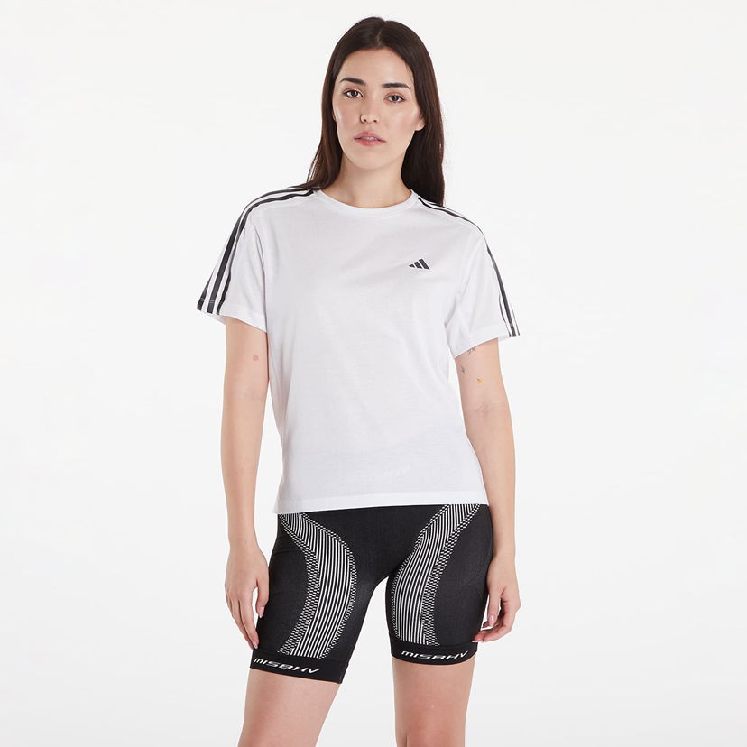 Тениска adidas Performance Own the Run 3-Stripes Short Sleeve Tee Бяло | IQ3876