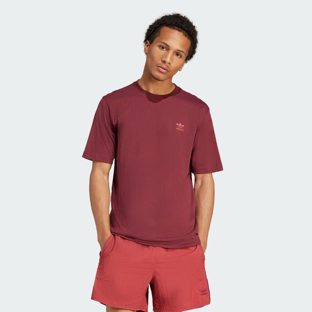 Тениска adidas Performance Trefoil Essentials T-Shirt Бургунди | JC9992, 0