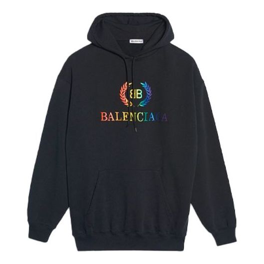 Суитчър Balenciaga Balenciaga Embroidered Hoodie Черно | 570798TEV501000, 0