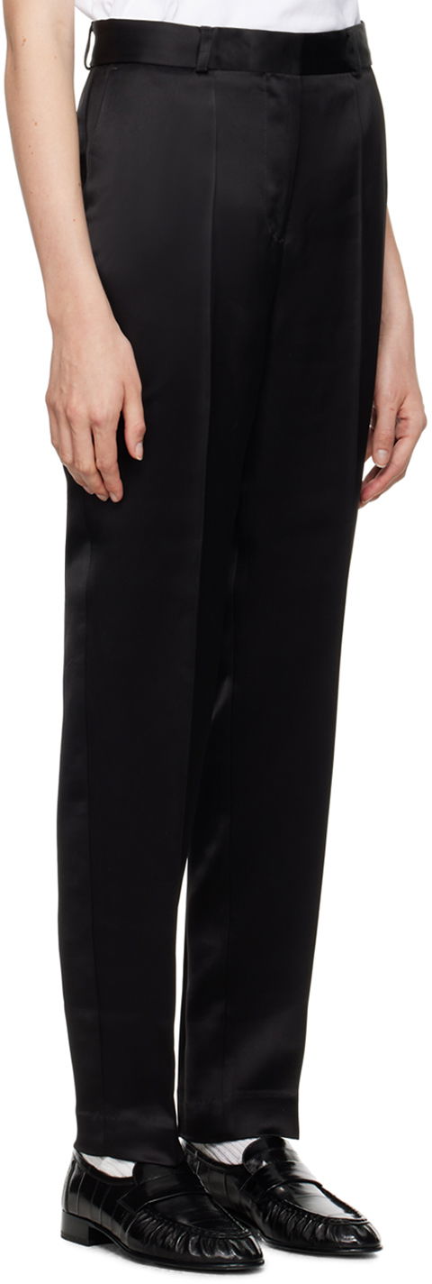 Панталони TOTEME Low-Waist Satin Trousers Черно | 244-WRB0228-FB0208, 1