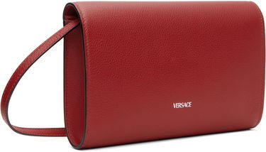 Чанта през рамо Versace Mini Calf Leather Shoulder Bag Бургунди | 1000814_1A10526_1RB3P, 2