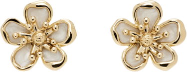 Обеци Casablanca Casablanca Gold-Tone Enamel Flower Earrings Металик | A-AW25-JW-342-02, 0
