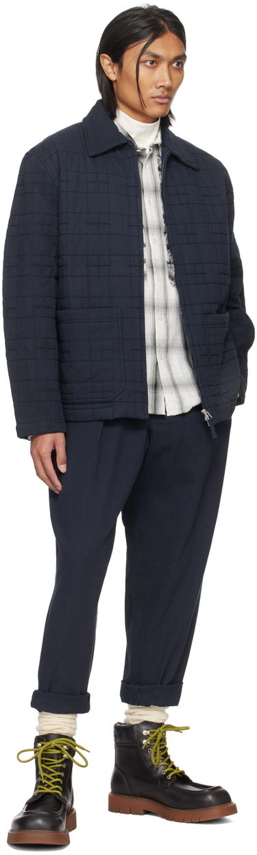 Риза Universal Works Universal Works Frill Plaid Shirt Бяло | P2992, 3