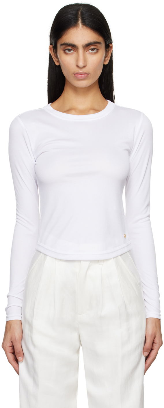 Тениска Anine Bing Jane Long Sleeve T-Shirt Бяло | A-08-4408-100, 0