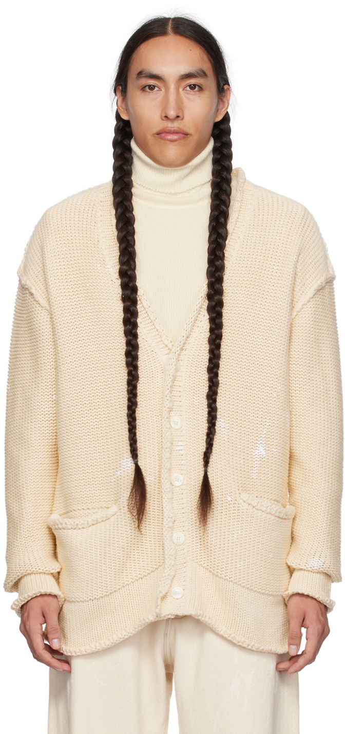 Пуловер R13 R13 Rolled Edge Knit Cardigan Бежово | R13MY151-Y055B, 0