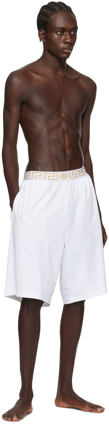 Къси панталони Versace Versace Greca Border Swim Shorts Бяло | 1003754 1A02555, 3