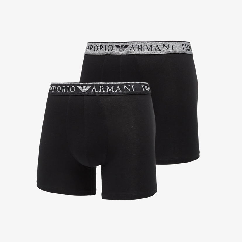 Боксерки Emporio Armani EA7 Bottom Trunk 2-Pack Black/ Black Черно | EM000255AF10776MC108
