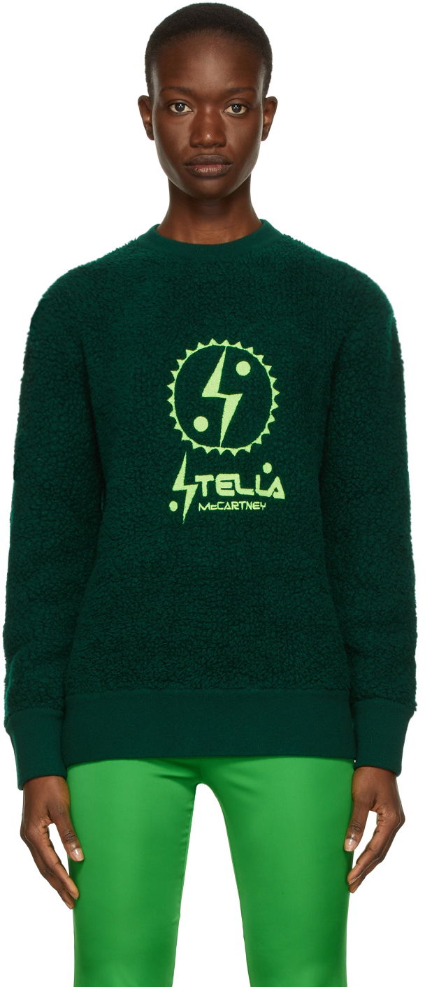 Суитчър Stella McCartney Designer Logo Edition Sweatshirt Зелено | 604103S7242