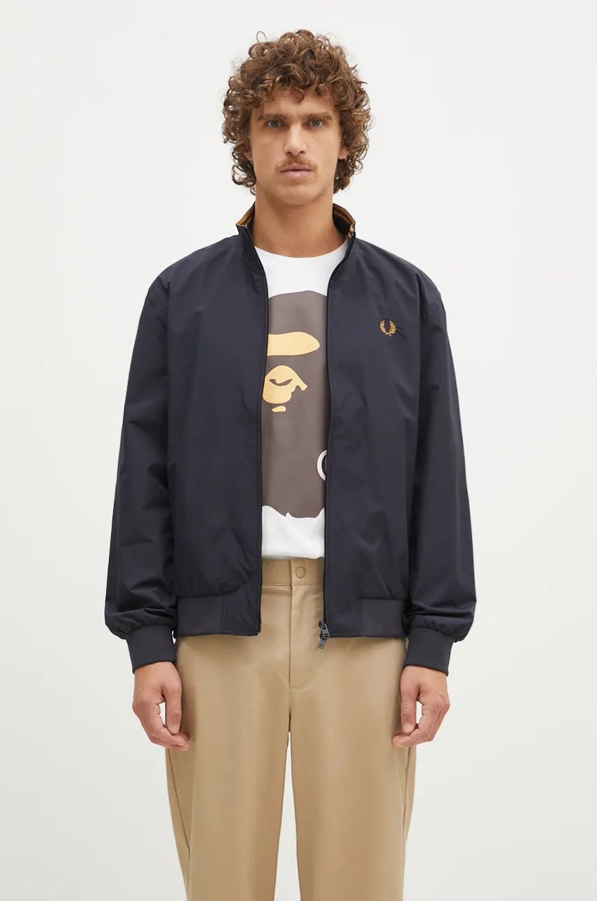 Яке бомбър Fred Perry Brentham Bomber Jacket Тъмно синьо | J2660.248, 0