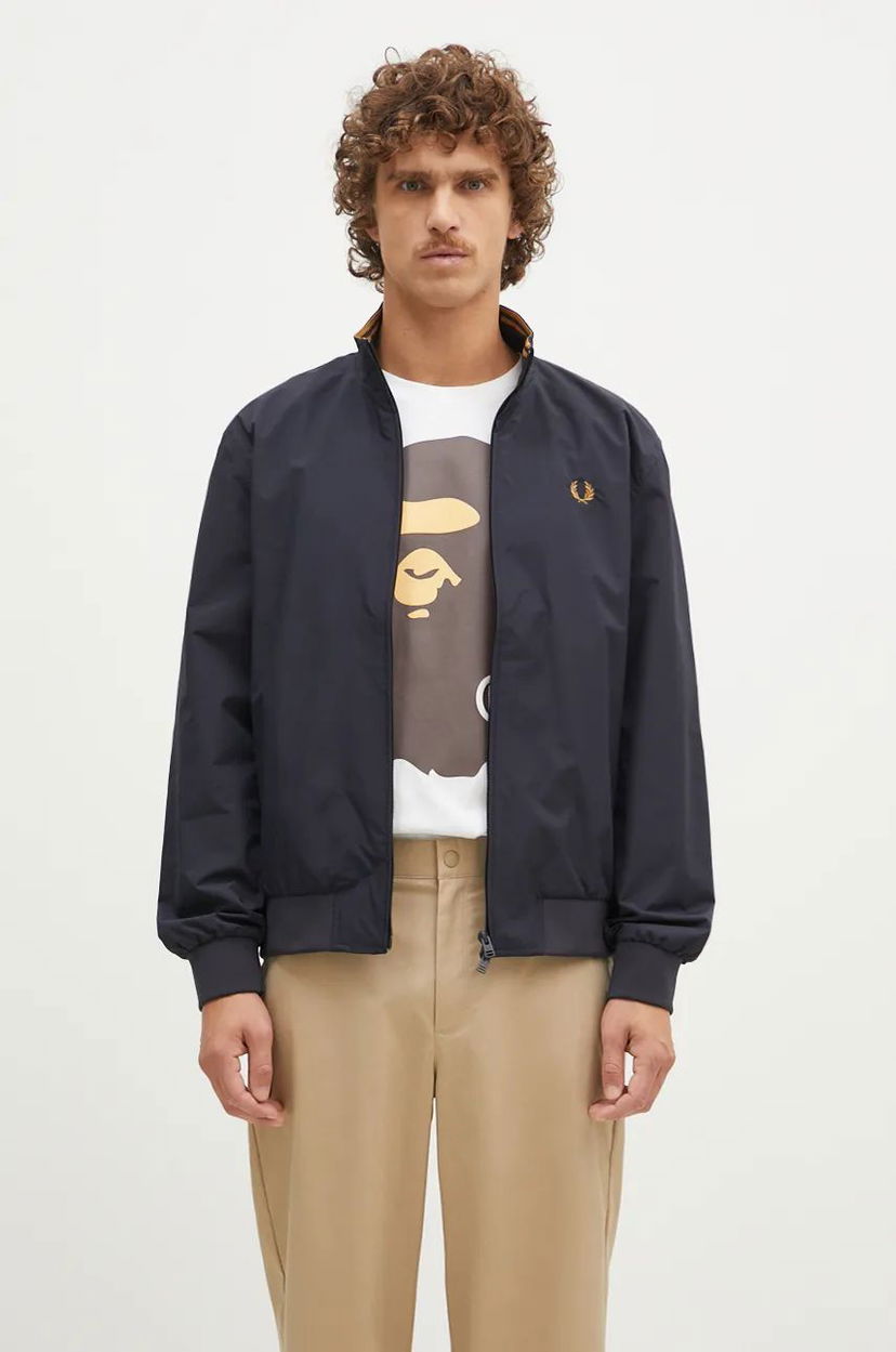 Яке бомбър Fred Perry Brentham Bomber Jacket Тъмно синьо | J2660.248